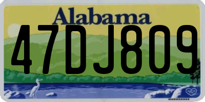 AL license plate 47DJ809