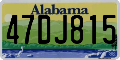 AL license plate 47DJ815