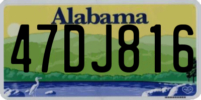 AL license plate 47DJ816