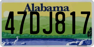 AL license plate 47DJ817