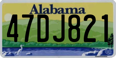 AL license plate 47DJ821