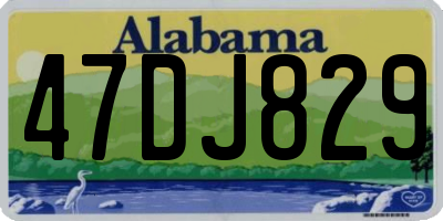 AL license plate 47DJ829
