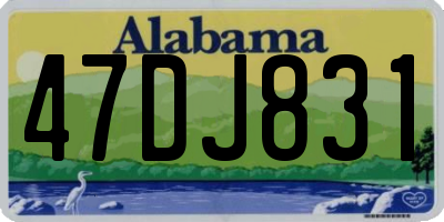 AL license plate 47DJ831