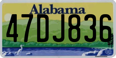 AL license plate 47DJ836