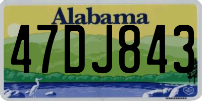 AL license plate 47DJ843