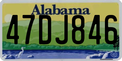 AL license plate 47DJ846