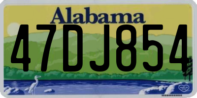 AL license plate 47DJ854