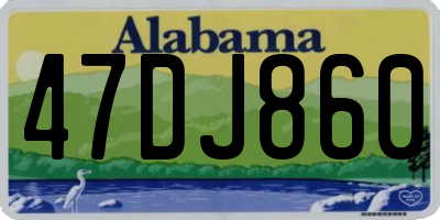 AL license plate 47DJ860
