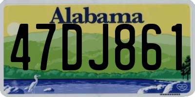 AL license plate 47DJ861