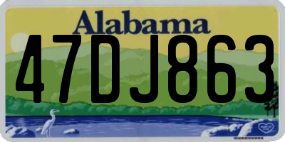 AL license plate 47DJ863