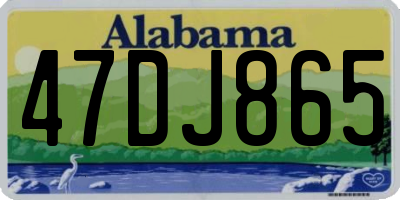 AL license plate 47DJ865