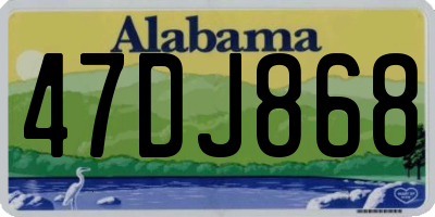 AL license plate 47DJ868