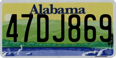 AL license plate 47DJ869