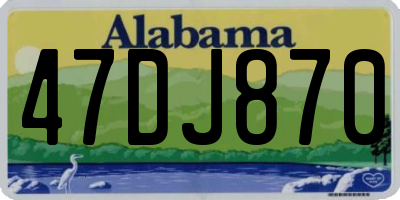 AL license plate 47DJ870