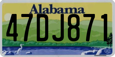 AL license plate 47DJ871