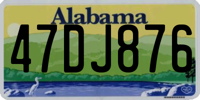 AL license plate 47DJ876