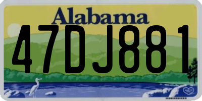 AL license plate 47DJ881
