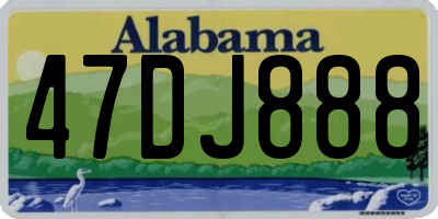 AL license plate 47DJ888