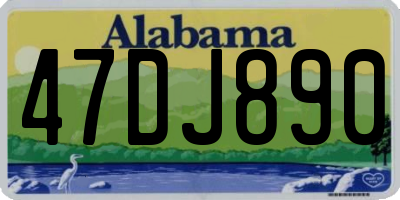 AL license plate 47DJ890