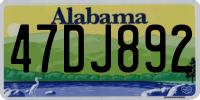 AL license plate 47DJ892