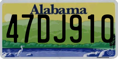 AL license plate 47DJ910
