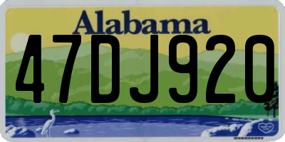AL license plate 47DJ920