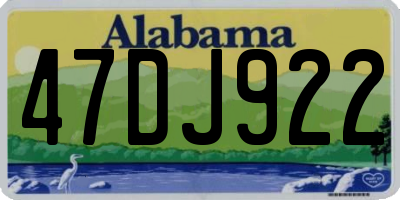 AL license plate 47DJ922