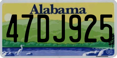 AL license plate 47DJ925