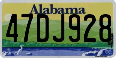 AL license plate 47DJ928