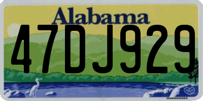 AL license plate 47DJ929
