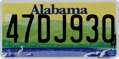 AL license plate 47DJ930