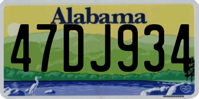 AL license plate 47DJ934