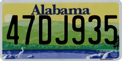 AL license plate 47DJ935