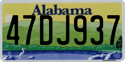 AL license plate 47DJ937