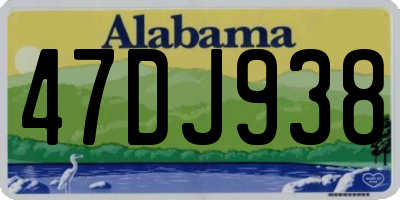 AL license plate 47DJ938