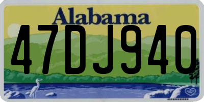 AL license plate 47DJ940