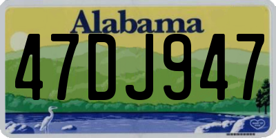 AL license plate 47DJ947