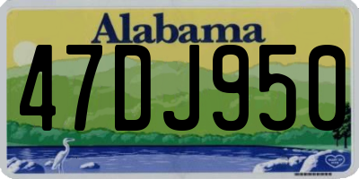 AL license plate 47DJ950