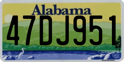 AL license plate 47DJ951
