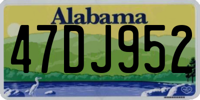 AL license plate 47DJ952