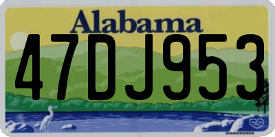 AL license plate 47DJ953