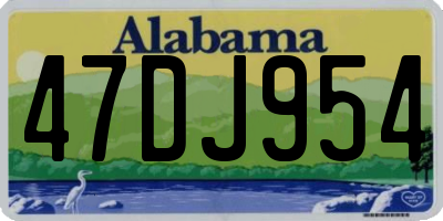 AL license plate 47DJ954
