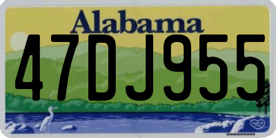 AL license plate 47DJ955