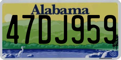 AL license plate 47DJ959