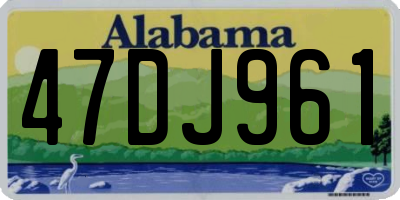AL license plate 47DJ961