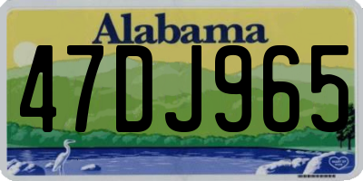 AL license plate 47DJ965