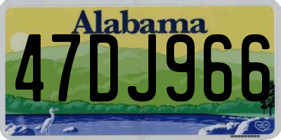 AL license plate 47DJ966