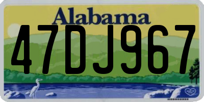 AL license plate 47DJ967