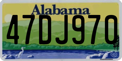 AL license plate 47DJ970