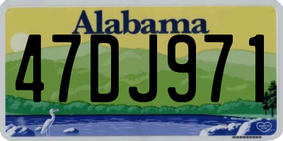 AL license plate 47DJ971